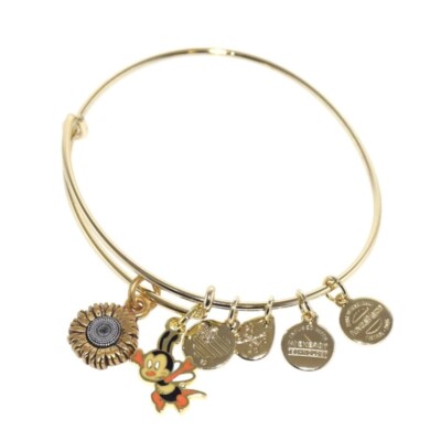 2020 Disney Epcot Flower Garden Alex and Ani Spike Bee Bracelet Gold - NEW
