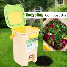 21L RECYCLE COMPOSTER AERATED COMPOST BIN BOKASHI BUCKET KITCHEN FOOD WASTE