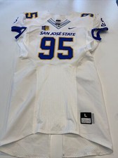 Game Worn Used Nike San Jose State Spartans SJSU Football Jersey Large 11 #95