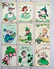 9 Retro Style St. Patty's Handmade Pocket Letter Cards Journals Crafts Scrapbook