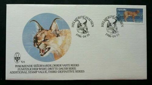 [SJ] South Africa Wild Cat 1986 Animal Fauna Mammal (stamp FDC) - Picture 1 of 5