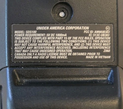 Uniden SDS100 Digital Trunking Handheld Scanner Unit And Battery Only - Photo 8/15
