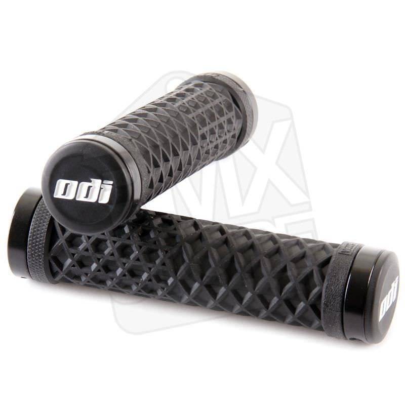 SOLID BLACK ODI VANS LOCK ON BONUS PACK CAP W/PLUGS BMX MTB GRIP BICYCLE