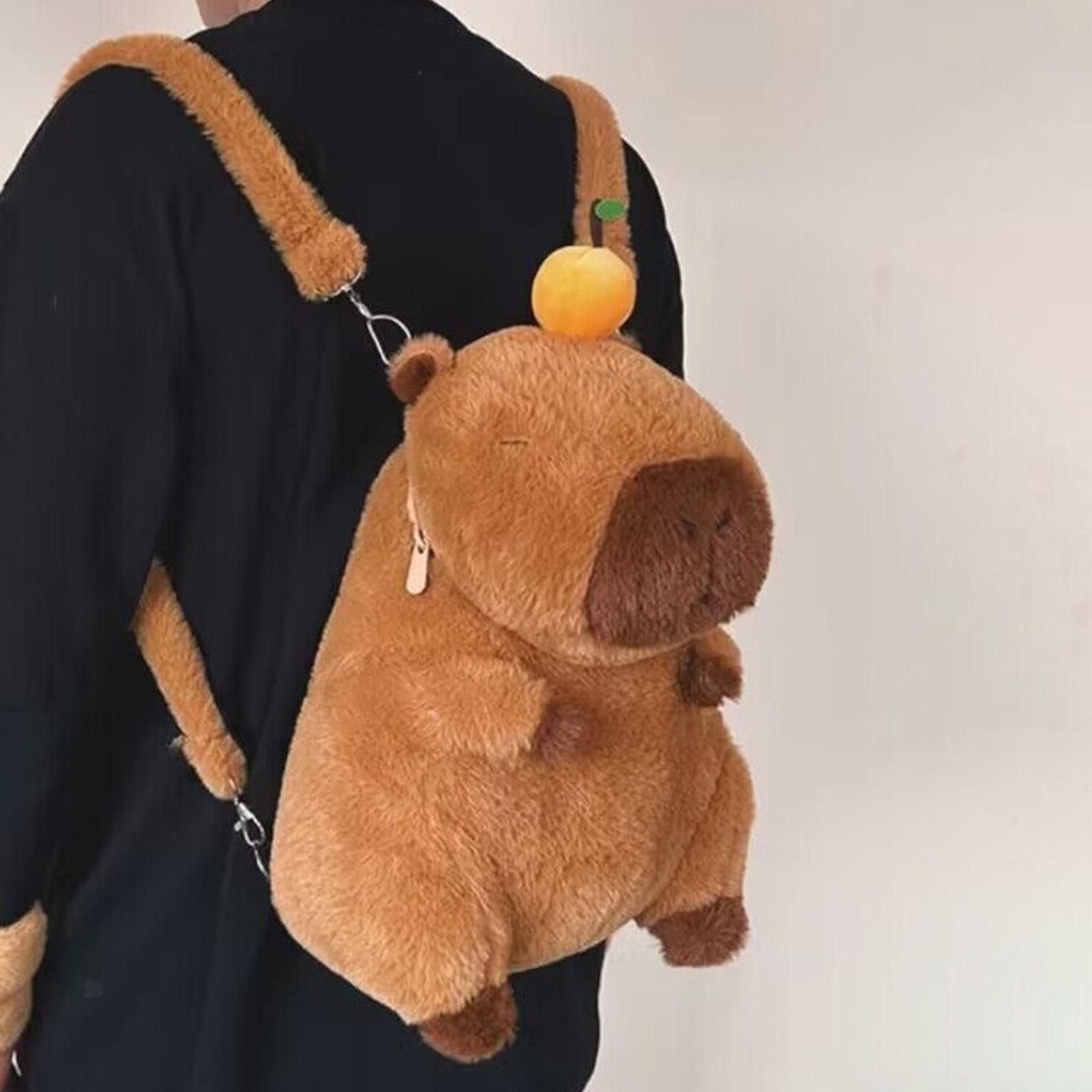 Capybara Plush Backpack Pillow Cartoon Shoulder Bag Large Fashion