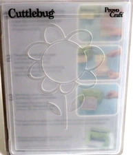 NEW Cuttlebug FLOWER CIRCLE EMBOSSING FOLDER Large Simple Flower Background