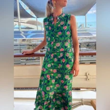 Rhode resort watermelon floral max dress with tie back
