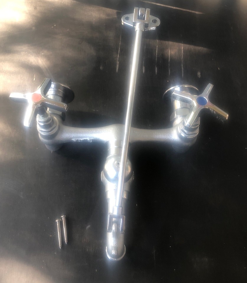 Fiat 830AA Chrome Plated Red Brass Alloy Manual Service Sink Faucet, 3