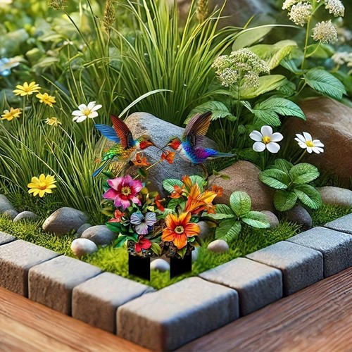 2D Flat Birds Decorative Garden Stake Yard Art Decor Potted Plant Decor - Bild 1 von 7