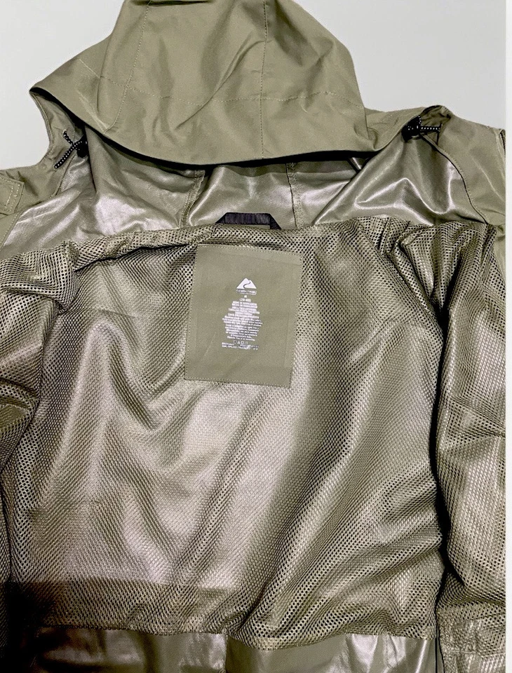 OZARK TRAIL MENS RAIN JACKET WATERPROOF MEDIUM M GREEN Quilted Lining - Image 3 of 4