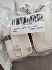 2Pcs Security Locks for UPVC/PVC Door/Window Lock Home Security (White)