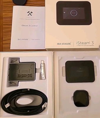 Mr Steam Touchscreen Isteam 3.0 Black control w Steamhead & 30  Cable Isteam3-BK
