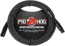 Pig Hog PHM20BKW Black/White Woven High Performance XLR Microphone Cable, 20 ...
