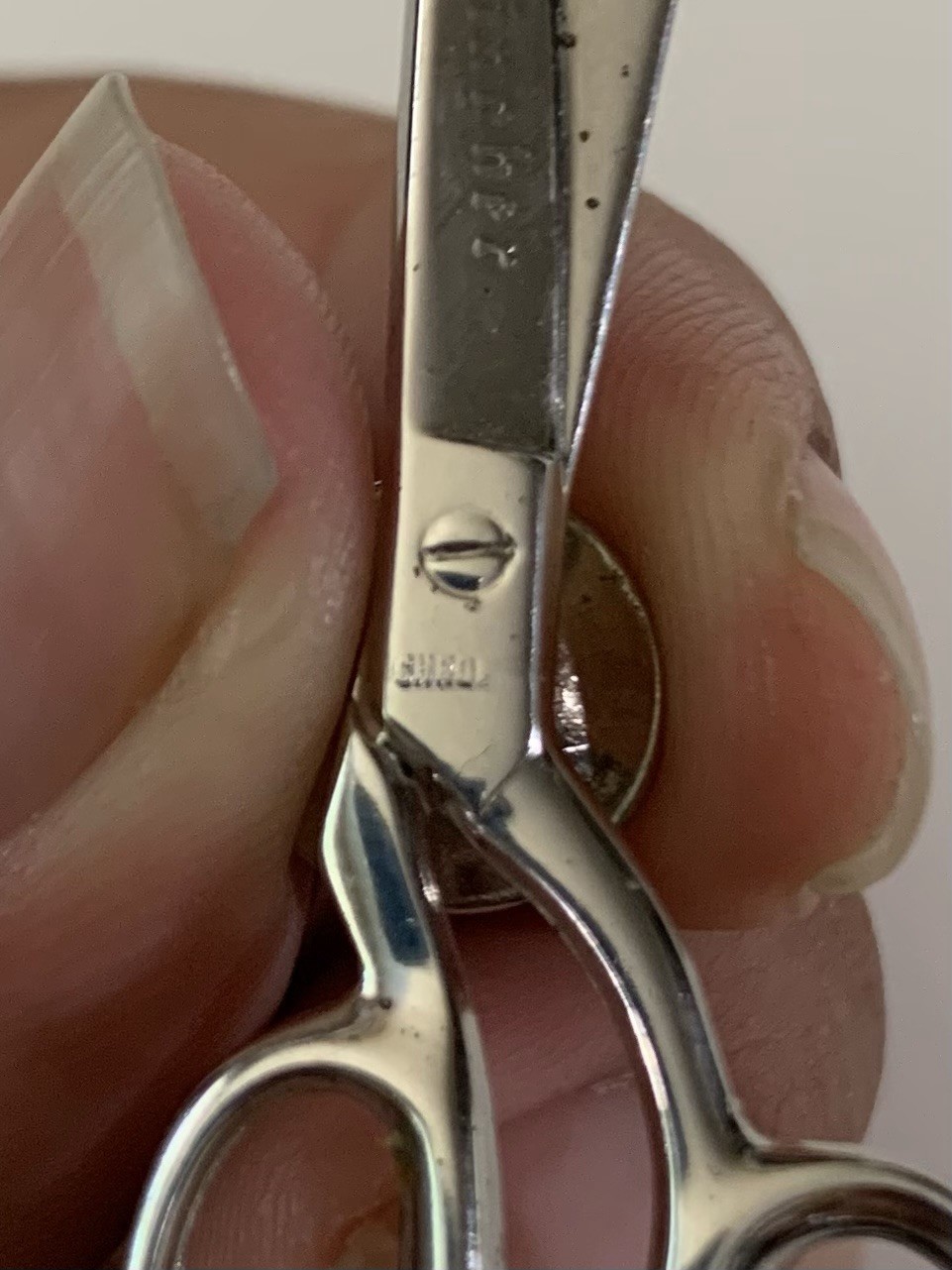 Ginger Scissors Chrome Sterling Silver Brooch Pin… - image 5