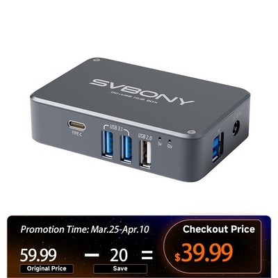 SVBONY SV241 Astronomy Telescope Power Adapter Micro DC+USB HUB Box Type-C