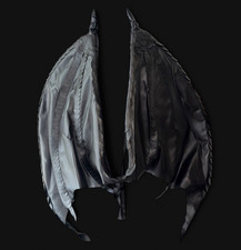 Angel Costume Wings - Adult Unisex One Size, Black/Gray Wing Accessory