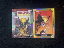 2025 Topps Chrome Marvel Deadpool Cover Star Refractor Thor Wolverine Lot*2 DN43