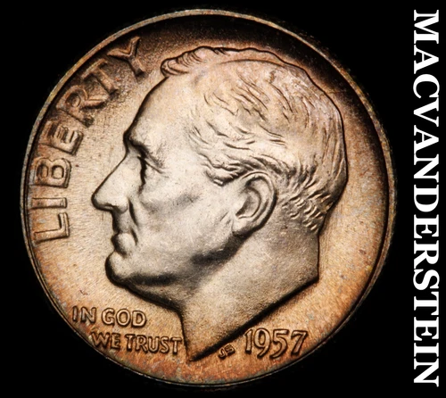 1957 Silver Roosevelt Dime-Choice Gem BU Lustrous No Reserve #i4541