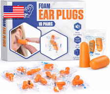 Quality Foam Ear Plugs 10 Pair - 32Db Soft Foam Earplugs for Sleeping Noise Canc