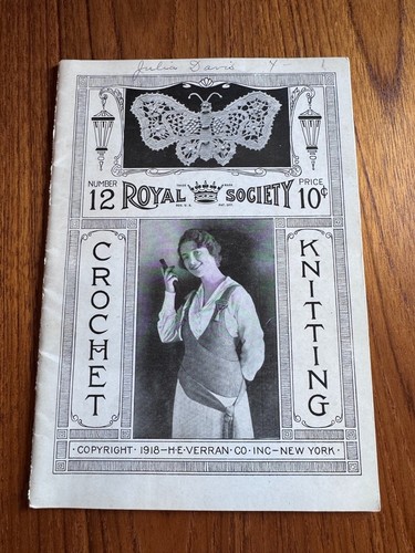 Royal Society Crochet Knitting Book No 12 (PB, Antique 1918)