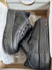 Image of Nike Air Force 1 Low Easy On Baby Infant Trainers Black Size 1.5 New with Box