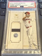 2017 TOPPS DEFINITIVE JUMBO RELIC COLLECTION ALBERT PUJOLS /50 PSA 9 MINT POP 1