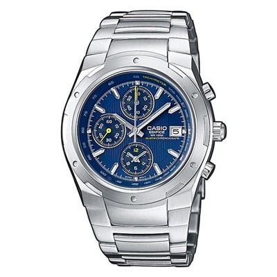 Casio Men's Edifice EF511D-2A Stainless-Steel Chronograph Watch with Blue Dial