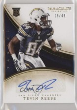 2014 Panini Immaculate Rookie Auto 19/49 Tevin Reese #196 Auto 0a2