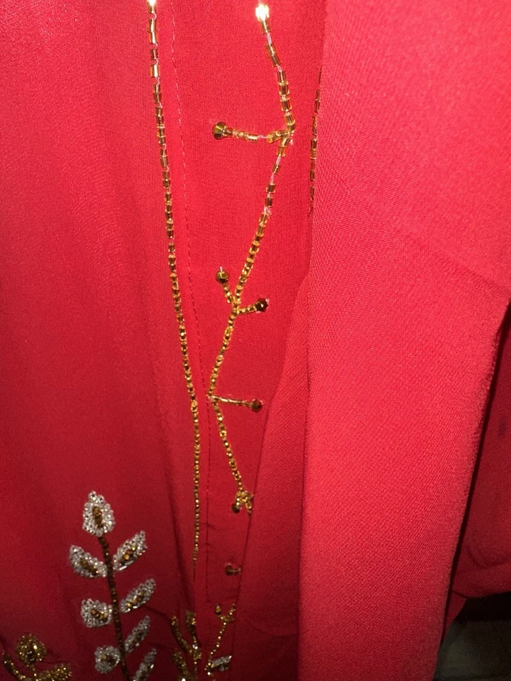 Abayas 2 Piezas Mujer Hecho a Mano Tiene Trabajo Es Foto 3 de 4