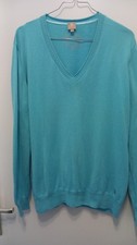 MARZ classic Strickpullover Türkis V-Ausschn...