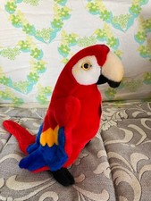 Steiff Lore Parrot Plush Red Blue Yellow Macaw