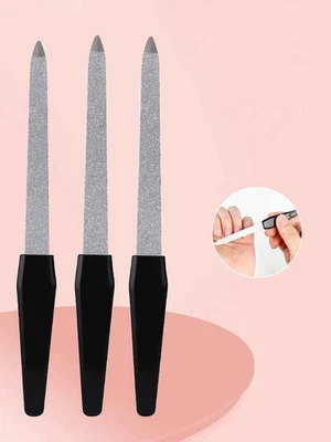 Small Metal Nail File 6" Diamond Dusted Coarse Nail Files Manicure Pedicure Tool