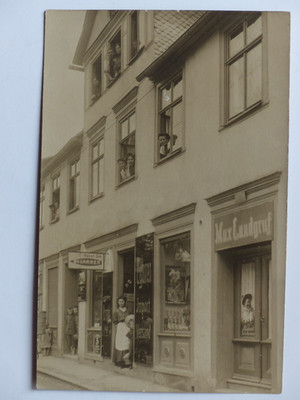 Sonneberg Thür.: Geschäftshaus Max Landgraf (Schanzstr. 5), Foto-Ak um 1910