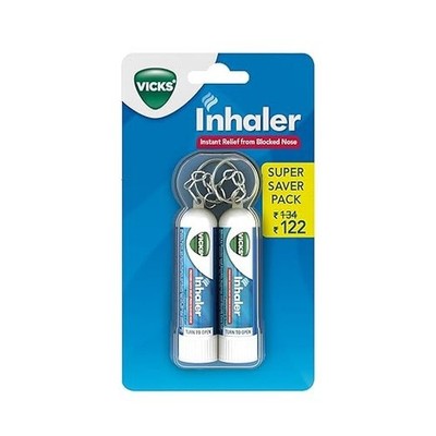 Vicks Inhaler Portable Nasal Inhaler Soothing Vapors (Pack of 2)