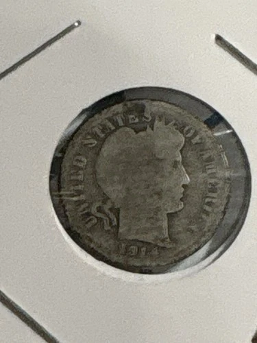 Lot of 4 Barber Dimes 1902 1911 1912 1914 90% Silver US Coins