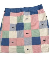 Vineyard Vines Classic Seersucker Patchwork Preppy Nautical Skirt Size 0