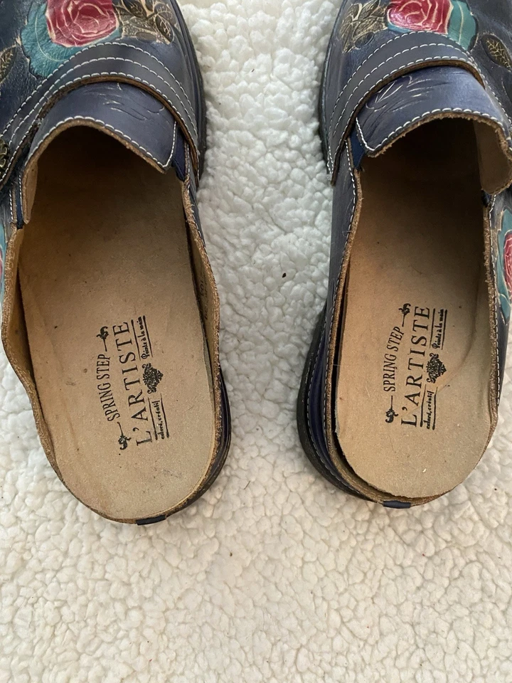 Zuecos florales azules L Artiste Spring Step para mujer talla 9 Foto 4 de 4