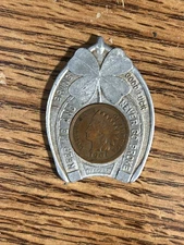 1901 Indian Head Cent Encased Token Penny. Chas.homers Sons Clothiers Broadway