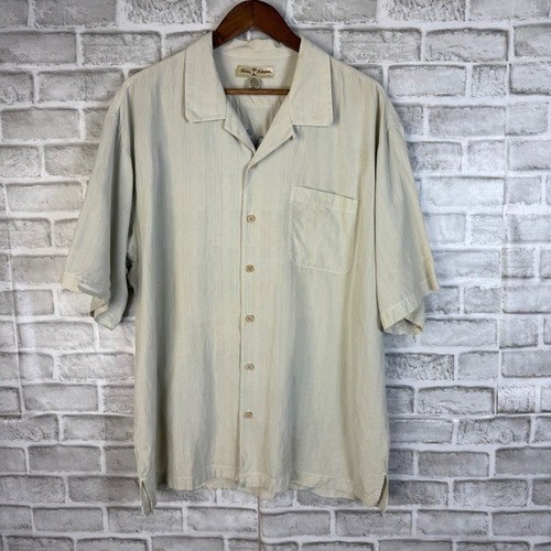 Tommy Bahama Pinhead Bowling Classic Embroidered Back Silk Camp Shirt XL FLAWS - Picture 4 of 7