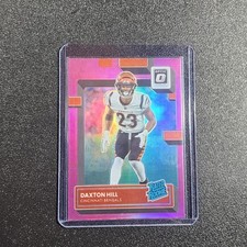 2022 Panini Donruss Optic - Rated Rookie Daxton Hill #257 Pink Prizm (RC)