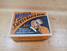 NOS Vintage McKee Uranium Safety Razor Hone New In BOX.