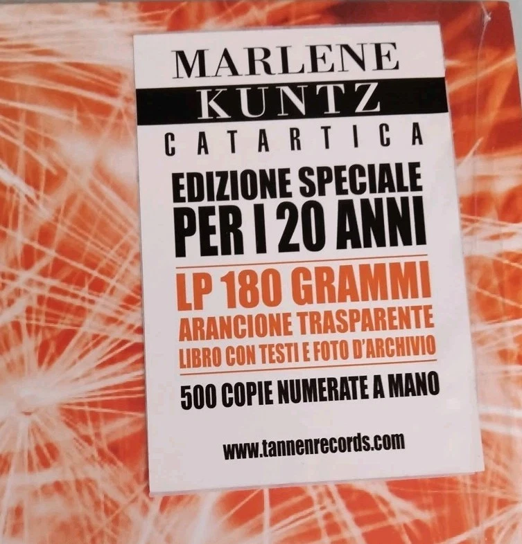 MARLENE KUNTZ Catartica LP Vinile AUTOGRAFATO Numerato Colorato 20 ANNIVERSARIO  - Immagine 3 di 4