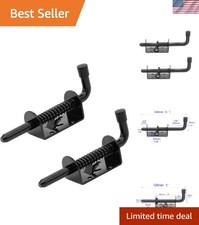 Heavy Duty 5-Inch Spring Loaded Latch Bolt - Security Door Lock 2-Pack