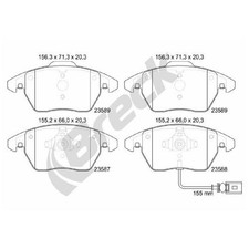 Satz Bremsbeläge Bremsklötze vorne für VW Touran 1T1 1T3 | 26207908