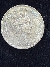1932 50 Centavos Colombian Silver .900