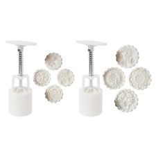 Mooncake Stamps Flowers Shaped Baking Moulds Pastry Tool 2 Sizes for Mid-Autumn