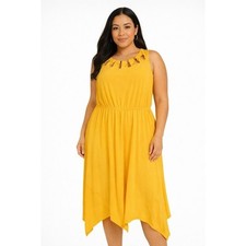 NY Collection Yellow Sun Dress Medium NWT