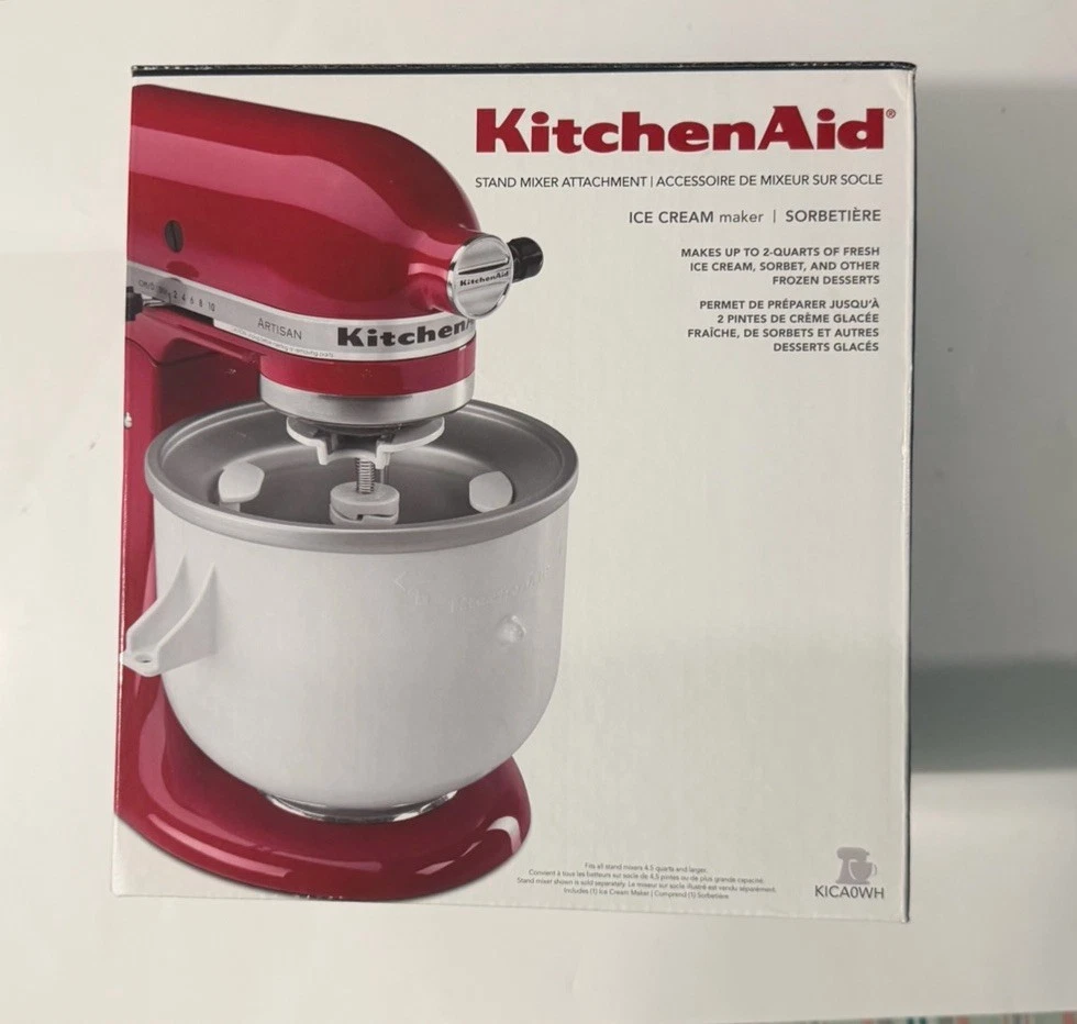 KitchenAid Ice Cream Frozen Yogurt Sorbet Maker Stand Mixer Attachment OB