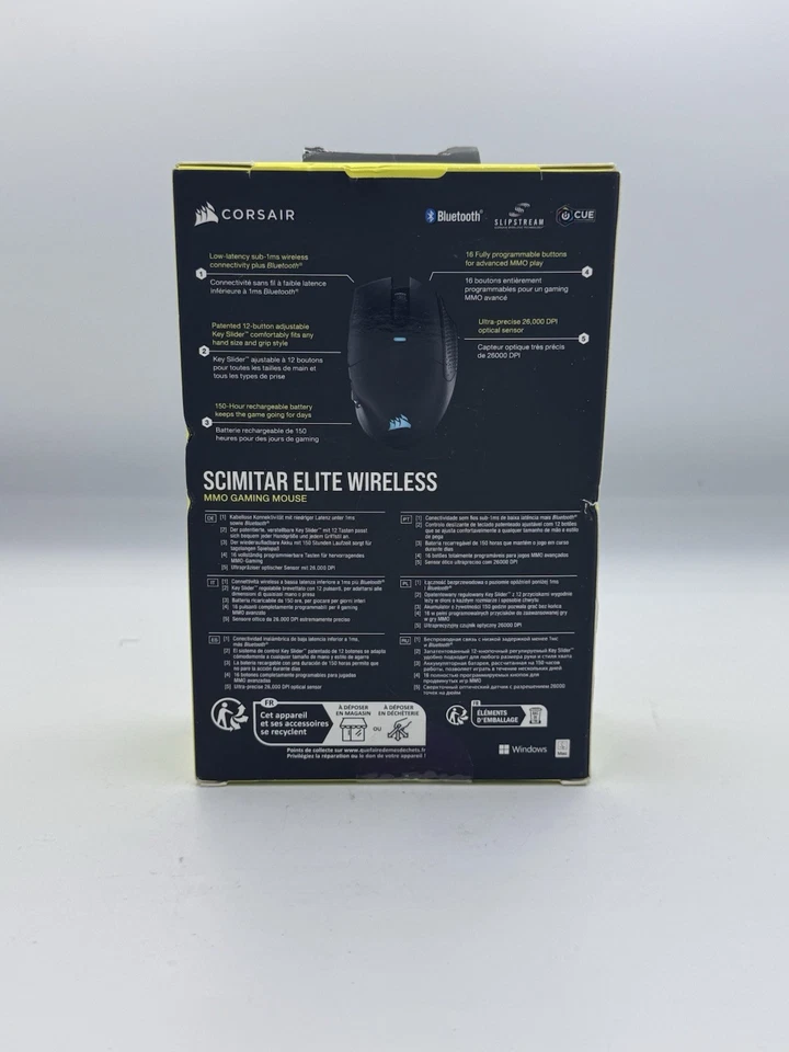 CORSAIR Scimitar Elite Wireless Optical Gaming Mouse - Black - Image 2 of 3