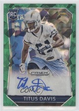 2015 Panini Prizm Rookie Signatures Green Crystal 6/75 Titus Davis Auto 0c2