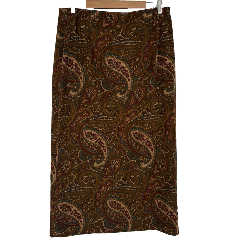 Falda midi envolvente de cachemira grande Coldwater Creek para mujer dinero antiguo herencia clásica Foto 2 de 4